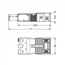 WAGO | 770-513/038-000 | STRAIN RELIEF HOUSING 3-POLE WITH L