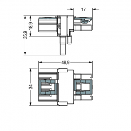 WAGO | 770-606 | T-DISTRIBUTION CONNECTOR 3-POLE COD. A, BLA