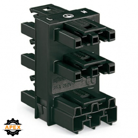 5-WAY DISTRIBUTION CONNECTOR 3-POLE COD. A; BLACK