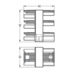 WAGO | 770-608 | 5-WAY DISTRIBUTION CONNECTOR 3-POLE COD. A;