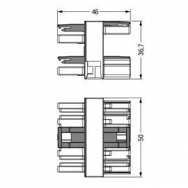 WAGO | 770-609 | 3-WAY DISTRIBUTION CONNECTOR 5-POLE COD. A,