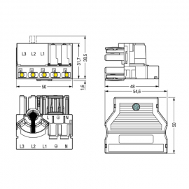 WAGO | 770-611 | THREE-PHASE TO SINGLE-PHASE DISTRIBUTION WI