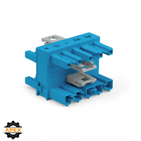 3-WAY DISTRIBUTION CONNECTOR 5-POLE COD. I; BLUE