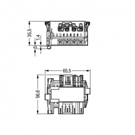 WAGO | 770-6224 | LINECT® T-CONNECTOR 4-POLE, WHITE