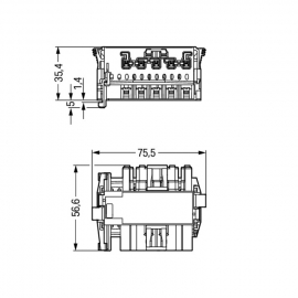 WAGO | 770-6225 | LINECT® T-CONNECTOR 5-POLE, WHITE