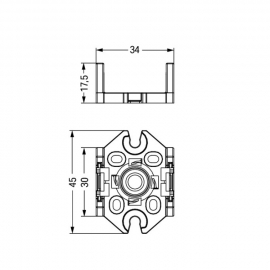 WAGO | 770-623 | MOUNTING PLATE 3-POLE, BLACK