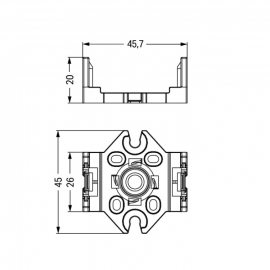 WAGO | 770-624 | MOUNTING PLATE 4-POLE, BLACK