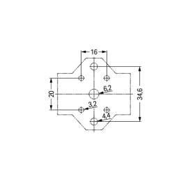 WAGO | 770-624 | MOUNTING PLATE 4-POLE, BLACK