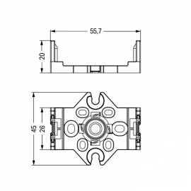 WAGO | 770-625 | MOUNTING PLATE 5-POLE, BLACK