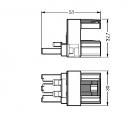 WAGO | 770-633 | H-DISTRIBUTION CONNECTOR 3-POLE COD. A, BLA