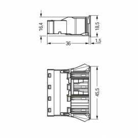 WAGO | 770-724 | SNAP-IN SOCKET WHITE