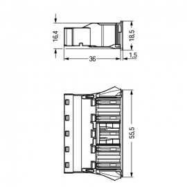 WAGO | 770-725 | SNAP-IN SOCKET WHITE