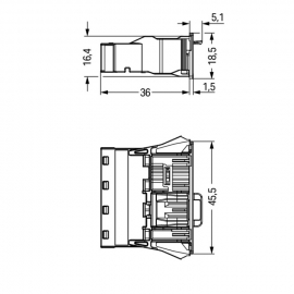 WAGO | 770-734 | SNAP-IN PLUG WHITE