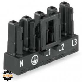 WAGO | 770-805 | SOCKET FOR PCBS STRAIGHT 5-POLE, BLACK