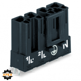 WAGO | 770-814 | PLUG FOR PCBS STRAIGHT 4-POLE, BLACK