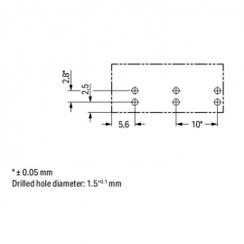 WAGO | 770-823 | SOCKET FOR PCBS STRAIGHT 3-POLE, WHITE