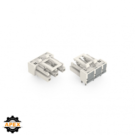SOCKET FOR PCBS ANGLED 3-POLE, WHITE