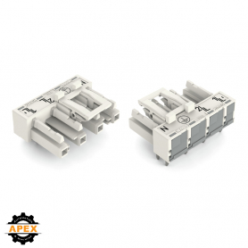 WAGO | 770-824/011-000 | SOCKET FOR PCBS ANGLED 4-POLE, WHIT