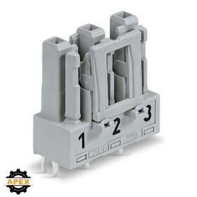 WAGO | 770-843 | SOCKET FOR PCBS STRAIGHT 3-POLE, GRAY