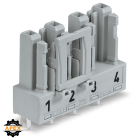 WAGO | 770-844 | SOCKET FOR PCBS STRAIGHT 4-POLE, GRAY