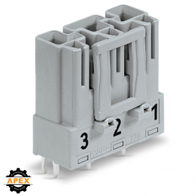 WAGO | 770-853 | PLUG FOR PCBS STRAIGHT 3-POLE, GRAY