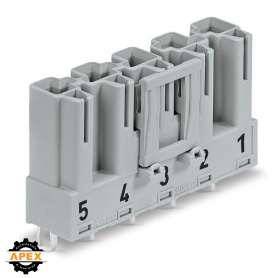 WAGO | 770-855/060-000 | PLUG FOR PCBS STRAIGHT 5-POLE, GRAY