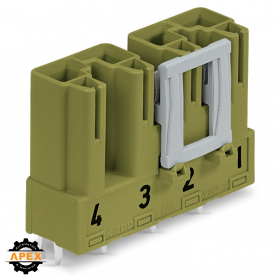 WAGO | 770-874 | PLUG FOR PCBS STRAIGHT 4-POLE, LIGHT GREEN