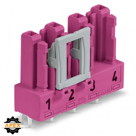 WAGO | 770-884 | SOCKET FOR PCBS STRAIGHT 4-POLE, PINK