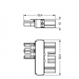 WAGO | 770-901 | INTERMEDIATE COUPLER 5-POLE/3-POLE COD. A;