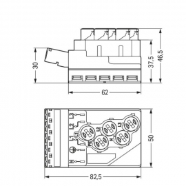 WAGO | 772-261 | SUPPLY MODULE 5 X 2.5 MM² + 2 X 1.5 MM², BL