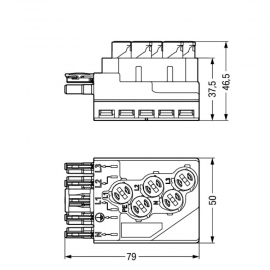 WAGO | 772-262 | TAP-OFF MODULE FOR FLAT CABLE 5 X 2.5 MM² +