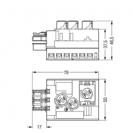 WAGO | 772-263 | TAP-OFF MODULE FOR FLAT CABLE 5 X 2.5 MM² +