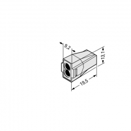 WAGO | 773-492 | PUSH WIRE® CONNECTOR; 2-CONDUCTOR; FOR EX A