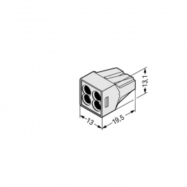 WAGO | 773-494 | PUSH WIRE® CONNECTOR; 4-CONDUCTOR; FOR EX A