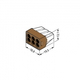 WAGO | 773-606 | PUSH WIRE® CONNECTOR, FOR SOLID CONDUCTORS,