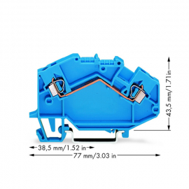 WAGO | 780-604 | 2-CONDUCTOR THROUGH TERMINAL BLOCK; 2.5 MM²