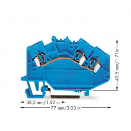 WAGO | 780-651 | 3-CONDUCTOR THROUGH TERMINAL BLOCK; 2.5 MM²