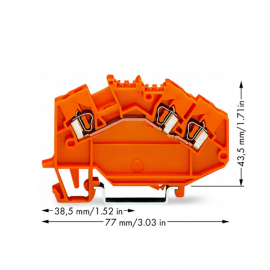 WAGO | 780-654 | 3-CONDUCTOR THROUGH TERMINAL BLOCK; 2.5 MM²