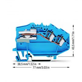 WAGO | 781-643 | 2-CONDUCTOR N-DISCONNECT TERMINAL BLOCK; 4