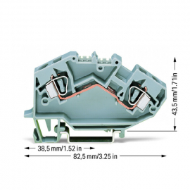 WAGO | 782-601 | 2-CONDUCTOR THROUGH TERMINAL BLOCK; 6 MM²;