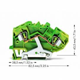 WAGO | 782-607 | 2-CONDUCTOR GROUND TERMINAL BLOCK; 6 MM²; C