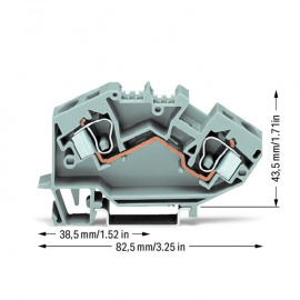 WAGO | 784-601 | 2-CONDUCTOR THROUGH TERMINAL BLOCK; 10 MM²;