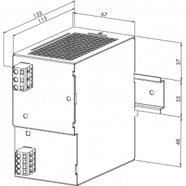 SWITCHED-MODE POWER SUPPLY; CLASSIC; 1-PHASE; 24 V