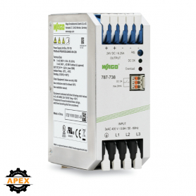 WAGO | 787-738 | SWITCHED-MODE POWER SUPPLY; ECO; 3-PHASE; 2