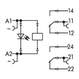 WAGO | 788-512 | RELAY MODULE; NOMINAL INPUT VOLTAGE: 24 VAC