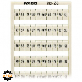 WAGO | 793-550 | WMB MARKING CARD; AS CARD; MARKED; R6, S6,
