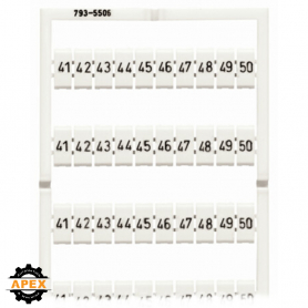 WAGO | 793-5506 | WMB MARKING CARD; AS CARD; MARKED; 41 ...