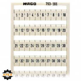 WAGO | 793-566 | WMB MARKING CARD; AS CARD; MARKED; 1 ... 50