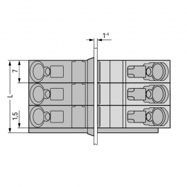 WAGO | 826-162 | FEEDTHROUGH TERMINAL BLOCK; 4 MM²; PIN SPAC