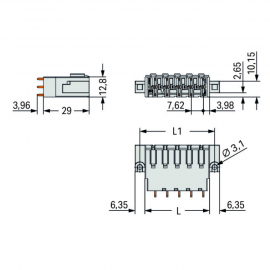 WAGO | 831-3602/108-000 | THT MALE HEADER 1.0 X 1.2 MM SOLDE